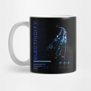 Highway Blue Neon Mug